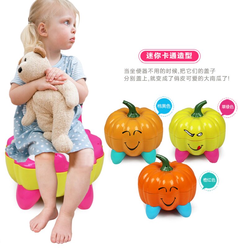 Large pumpkin 0-18 month infant child toilet stool baby toilet female baby urine basin male child large bedpan