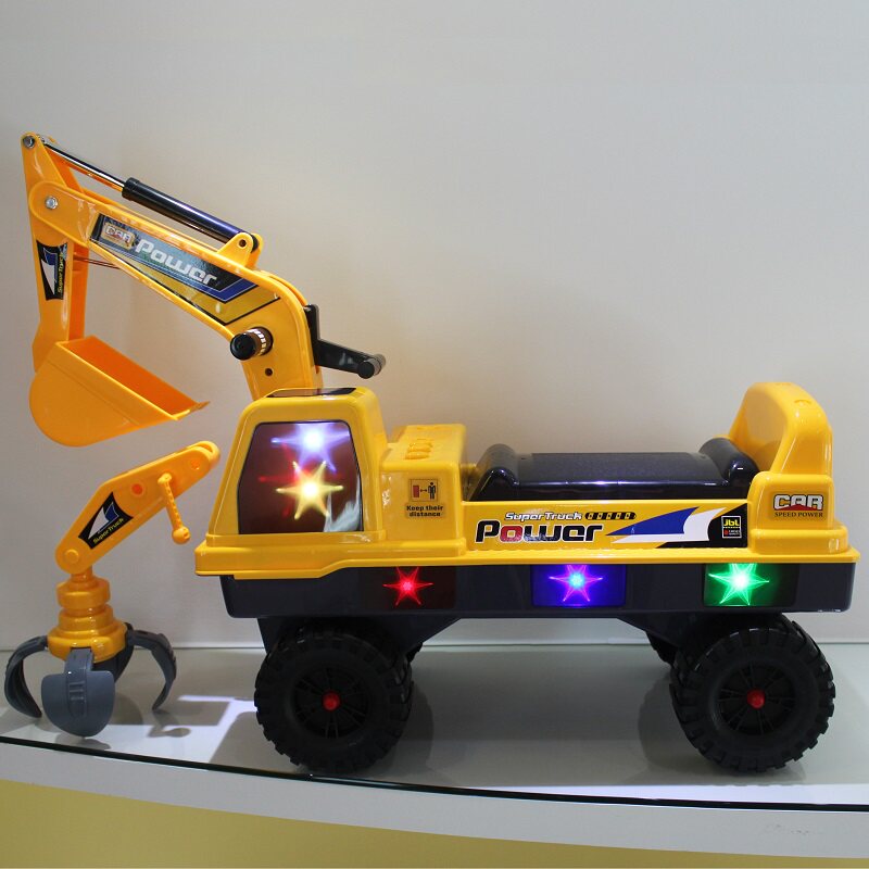 Jiabailo 228 large children can sit excavator grab crane two-in-one stroller can ride walker engineering vehicle