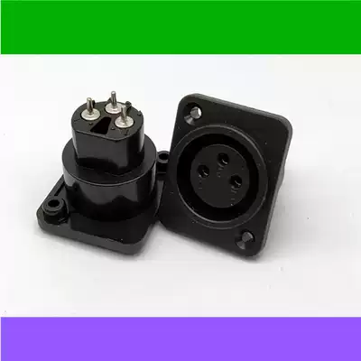 Plastic 3-core Callon socket 3-core XLR card Dragon socket microphone 3-core card Dragon socket mixer socket
