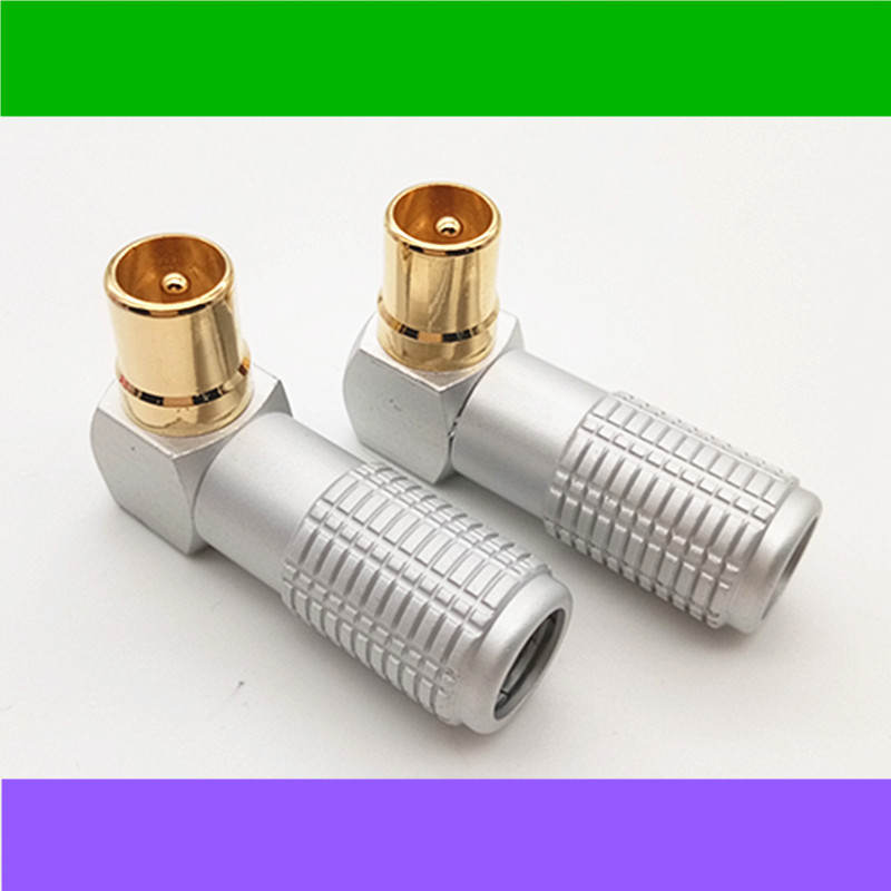 Copper gilded TV head TV antenna plug 9 5 video camera TV elbow radiofrequency head F head