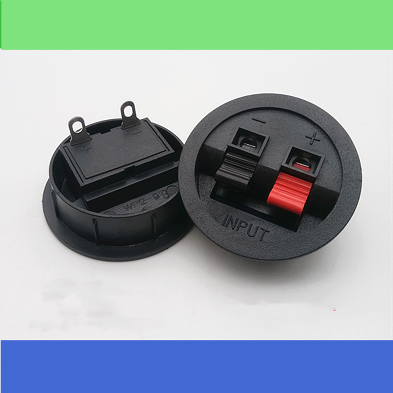 New 2-bit circular audio junction box terminal speaker line wiring board two audio clips WP2-9