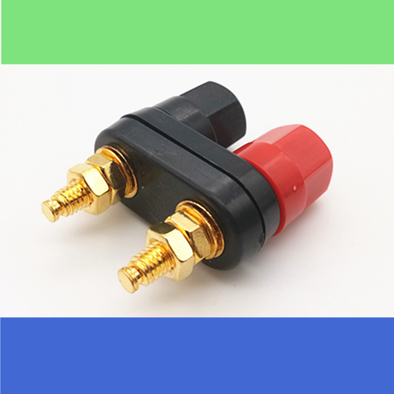 Speaker Horn Power Amplifier Double Digit Red Black United Connection Post Gilded Wiring Terminal Banana Plug Socket