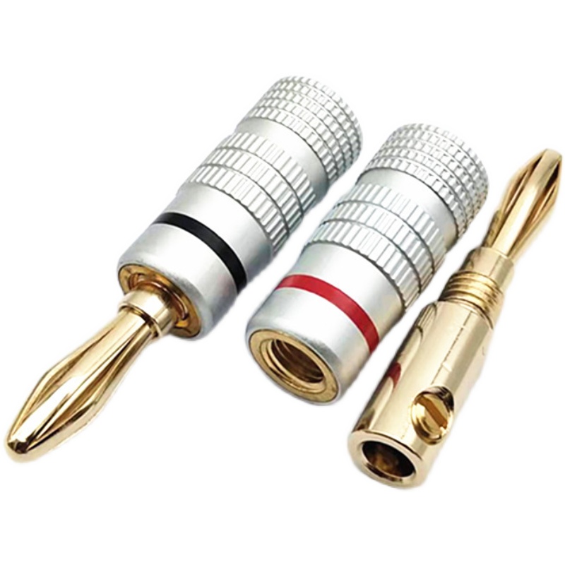 Midway Nakamichi copper gilded banana plug is free of welding 4MM no LOGO sound horn wire plug