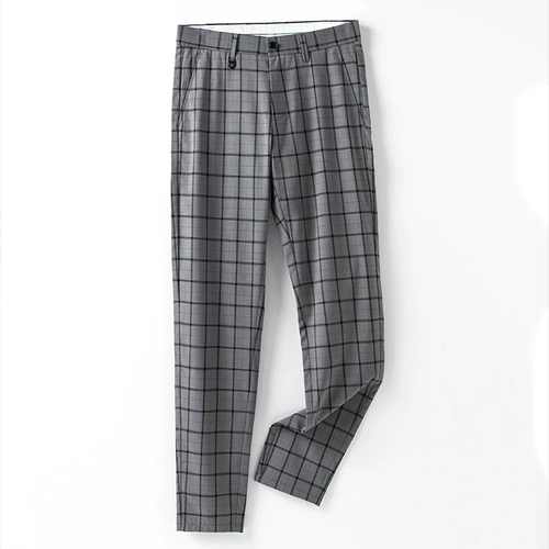 Мужские летние тонкие светлые штаны в английском стиле, облегающий крой