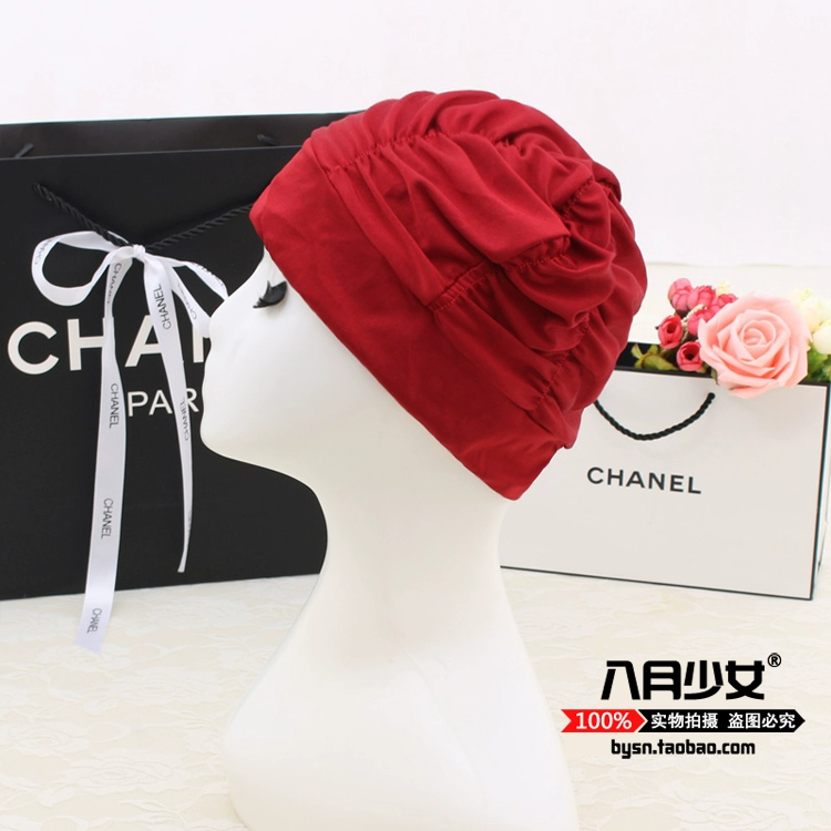 Mũ bơi nữ tóc dài Thời trang Hàn Quốc dễ thương dành cho người lớn tăng độ nóng mùa xuân
