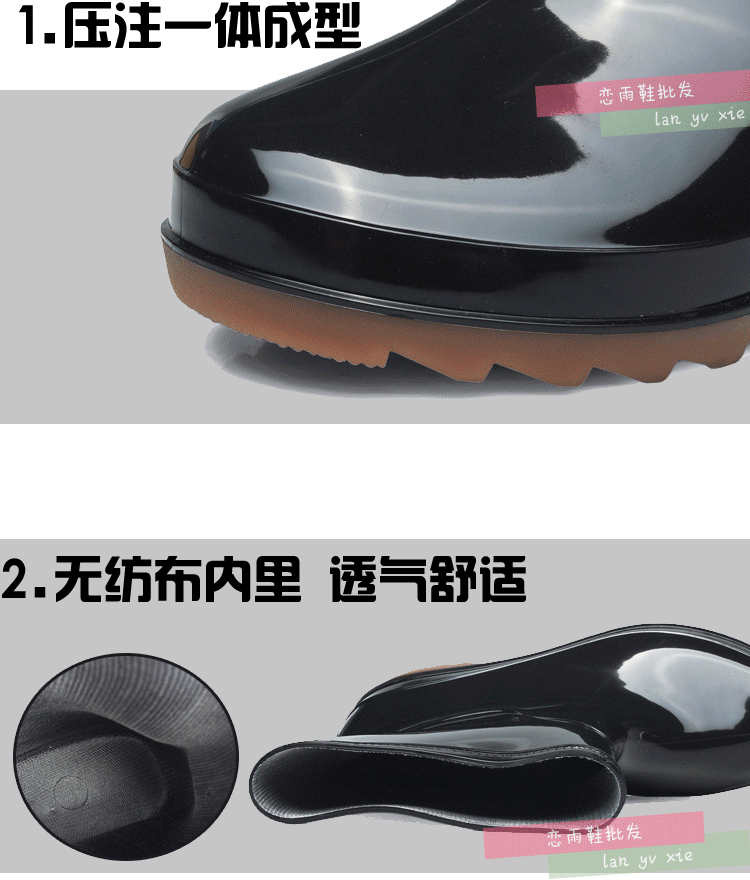 Mùa xuân và mùa hè bảo hiểm lao động mưa giày nam câu cá giày cao su chống trượt giày cao su cỡ lớn rửa xe nước khởi động xây dựng trang trại mưa giày giày lười nam chống nước