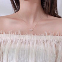 Taobao characteristic letter W temperament net red explosive style accessories necklace Womens light luxury niche design sense 2021