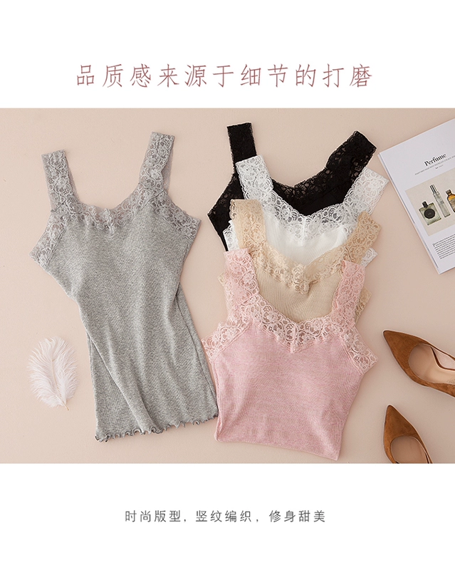 Mùa xuân và mùa hè áo lót một mảnh có áo lót yếm nữ, mặc áo lót, mặc áo khoác, chạm đáy màu đen shop thời trang nữ