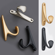 Hanging Clothes Hook Golden Genguan Wall-mounted Shoes Cabinet Wardrobe Zinc Alloy Clothes Hook Metal Clothes Hat Hook Black Single Punch