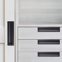 Invisible concealed buckle pull handle embedded digging hole notched modern minimalist black embedded concealed drawer wardrobe door handle