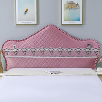 Customized European-style head cover cover semi-circular arc-shaped suede quilted simple and generous irregular shaped all-inclusive elastic cover