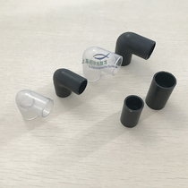  Aquarium fish tank accessories Rain pipe elbow 3 points 4 points water pump water pipe elbow transparent black straight butt head