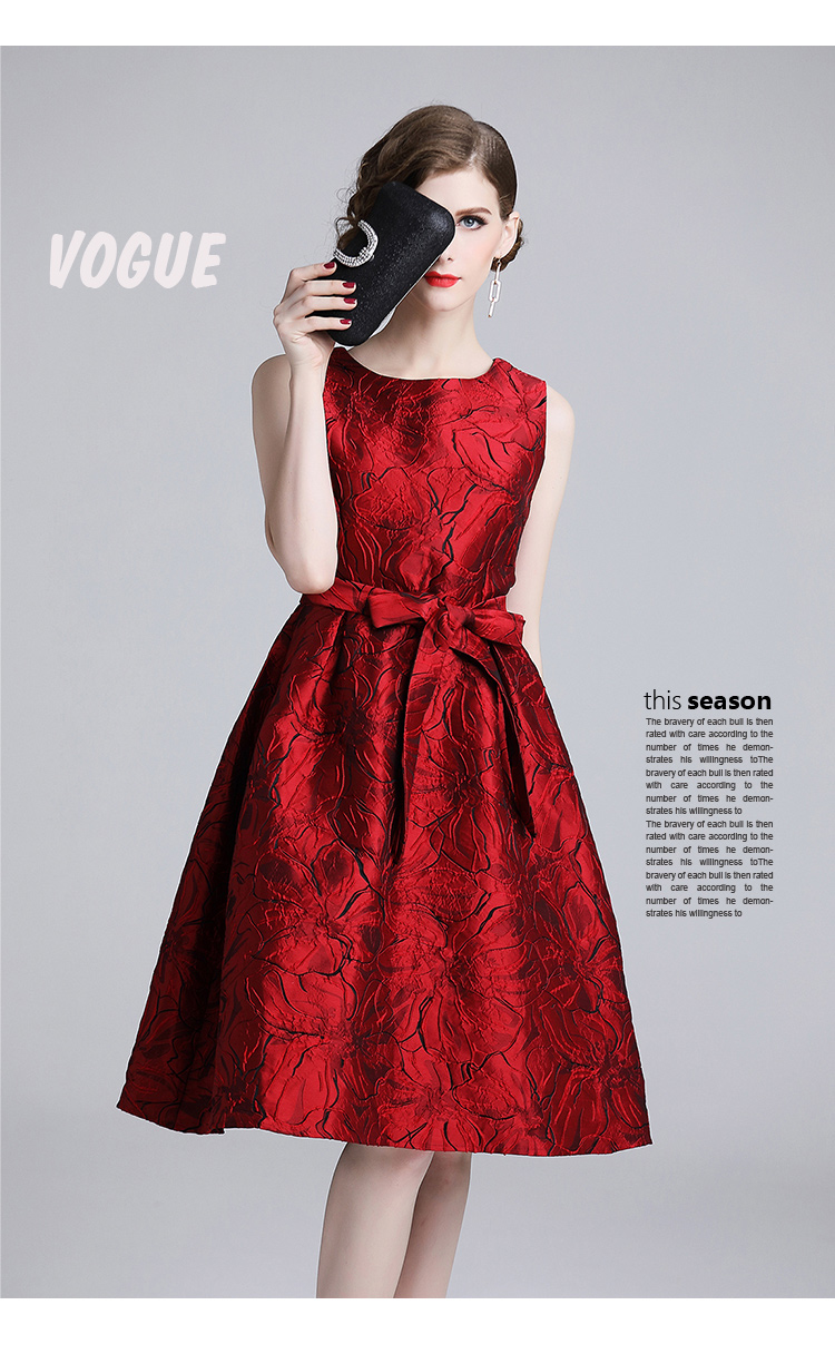 Polyester Fashionskirt(Red-M) NHKY0302-Red-M