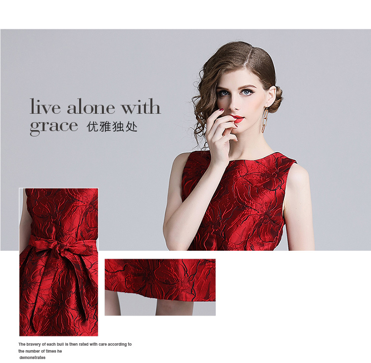 Polyester Fashionskirt(Red-M) NHKY0302-Red-M