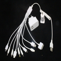 Multi-purpose drag ten universal charger multi-function data line Multiport usb mobile phone telescopic charger line