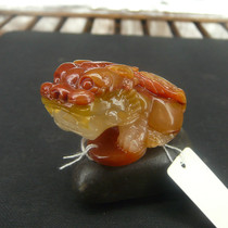 Heshunyuan Yunnan Longling natural goods A yellow dragon jade Pixiu pendant pendant car bag hanging hand toy key hanging