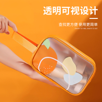 Portable travel Lady storage wash bag fitness bag fitness bag transparent waterproof cosmetic bag dry and wet separation bath bag bath bag