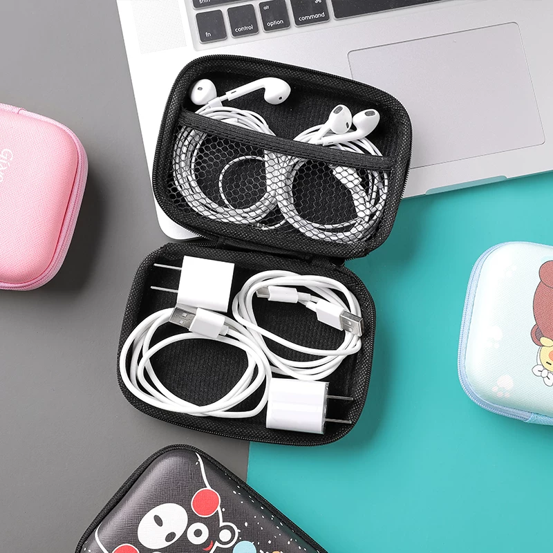 Handheld small headphones, organizer bag, charger, USB flash drive, protective case, bluetooth