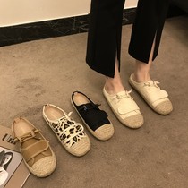 ITSK Shoes Children Fisherman Shoes Round Head Thick bottom small fragrant wind Baotou Outer wear semi-slipper womens shoes