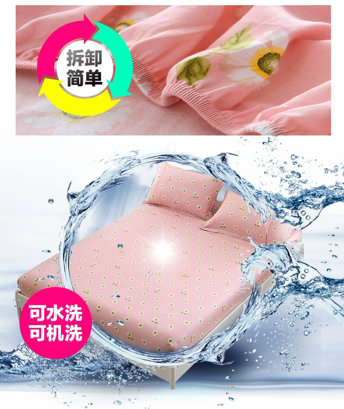 Giường cotton Yihuang 笠 một mảnh Simmons trải giường bảo vệ trải giường 1,2m1,5 m 1,8 nệm bao gồm tất cả