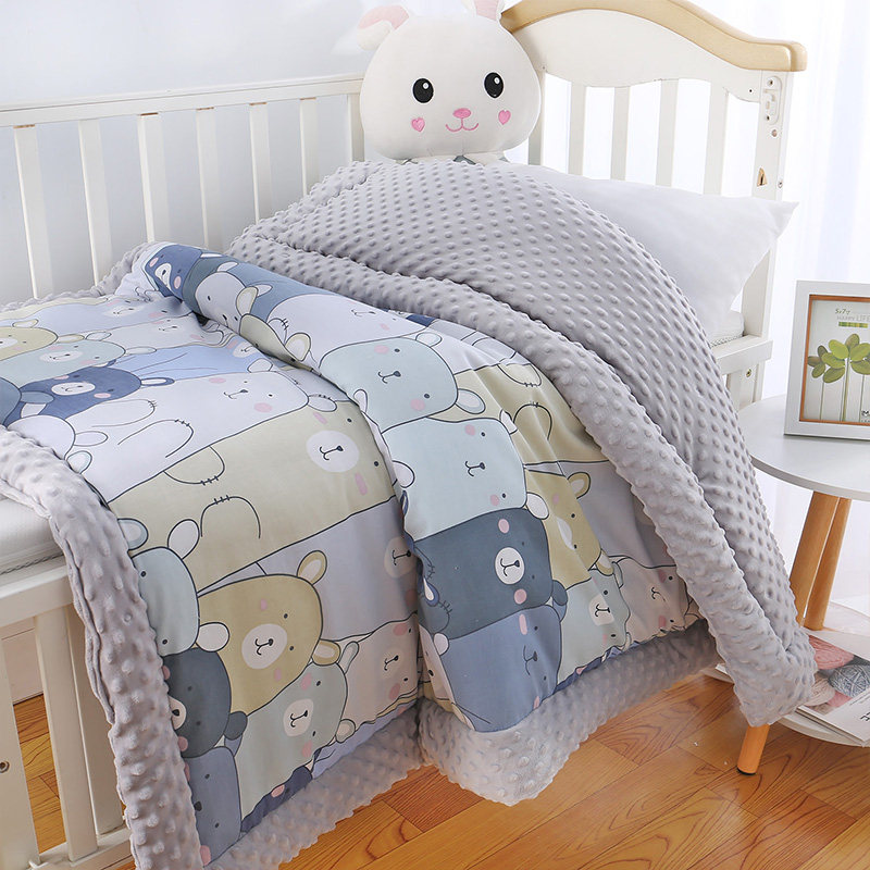 Children's pure cotton quilt baby nursery nap in spring and autumn winter thickened bean soy cotton baby baby baby packed blanket