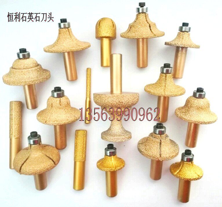 Hengli brazing quartz stone tool head Haitang side Roman European style styling table head gong machine tool head fillet knife