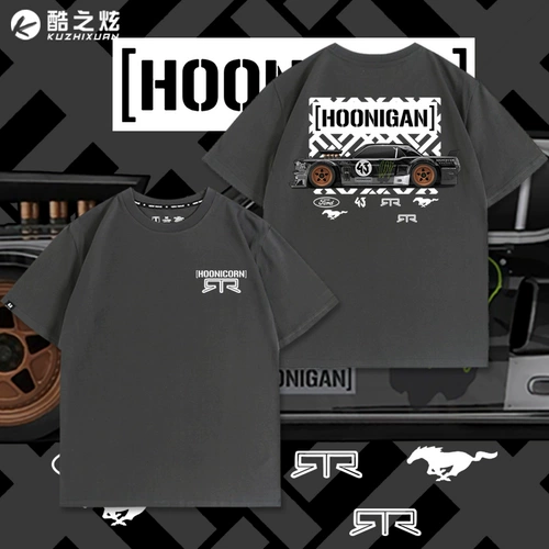 Ретро гоночный автомобиль, хлопковая футболка с коротким рукавом, свободный крой