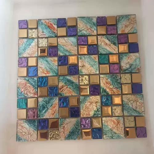 Мозаичная золотая фольга золотая шляпа керамика роскошь и красивое украшение бара KTV Элегантная головоломка фон настенный отель