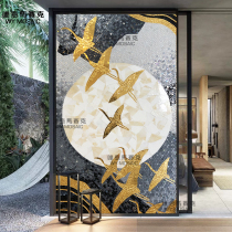 Personality Custom Art Handmade Cut Painting Glass Mosaic Jigsaw Puzzle Genguan Background Wall Tile New Chinese Decorative painting