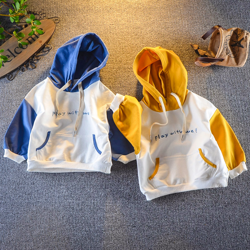 Children's clothing 2019 new boy sweatshirt hooded spring children's tops sports little boy spring and autumn baby Korean version of the tide