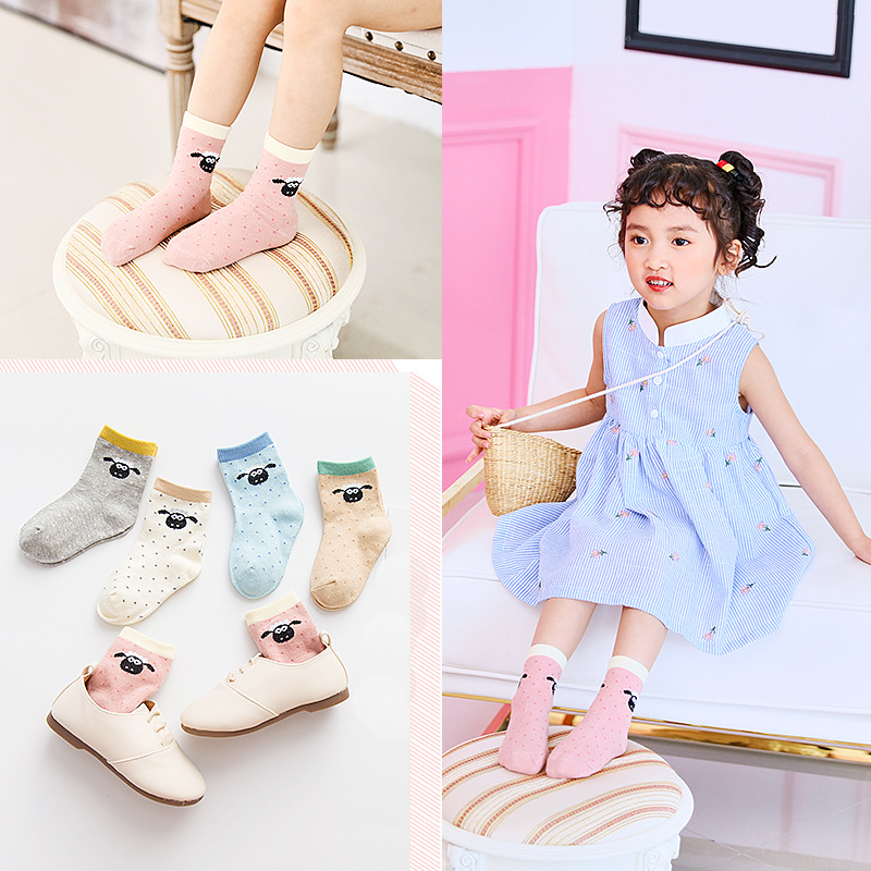 Quần tất trẻ em cotton 1-3-5-7-9 tuổi Bộ phận bé trai và bé gái lớn bé mùa xuân và mùa thu vớ tất bé trai 6 tuổi
