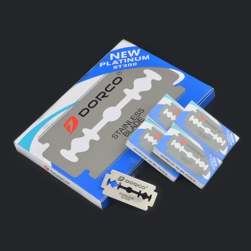 Двусторонное лезвие из нержавеющей стали для бритья, бритва, Южная Корея, 10 штук