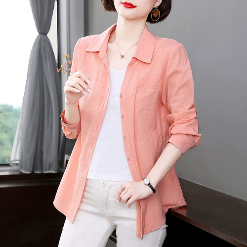 Весенняя хлопковая рубашка, 2025 года, изысканный стиль