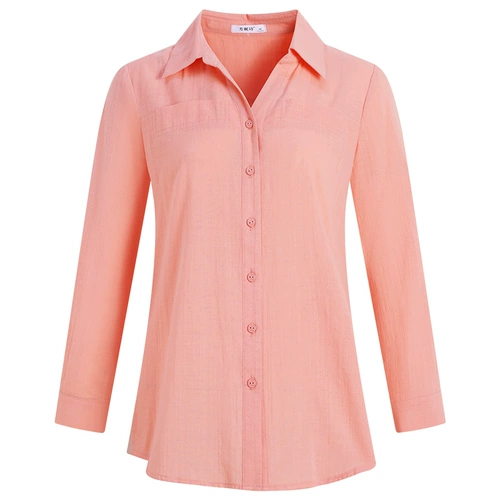 Весенняя хлопковая рубашка, 2025 года, изысканный стиль