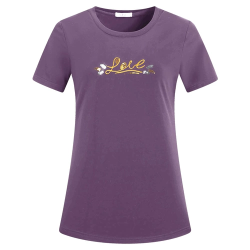 Хлопковая футболка с коротким рукавом, летняя летняя одежда для матери, большой размер, в корейском стиле