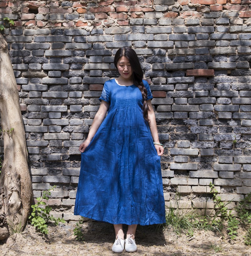(Blue Indigo) Original Plant Blue Dye Indigo Wax Dyeing Traditional Non-Relic Craft Foreign Dress Numb New