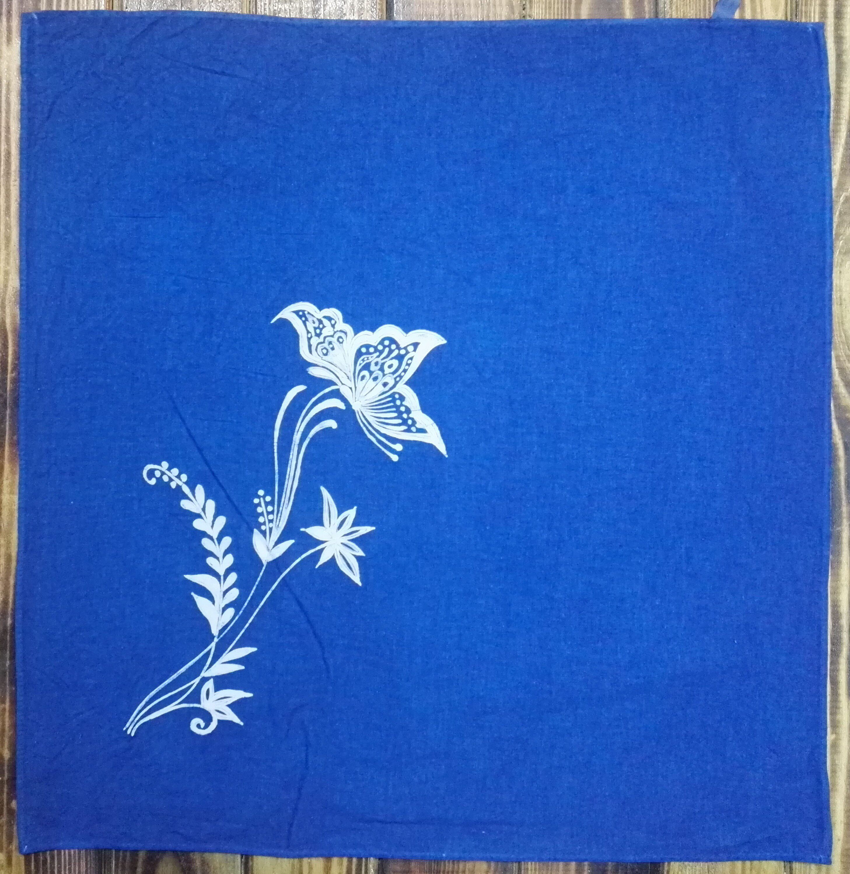Batik Towel Handkerchief customized Guizhou Wax Dyeing Danzhai Batik Clothing Clothes Substitute Processed Dyeing plant Dyeing Specialty