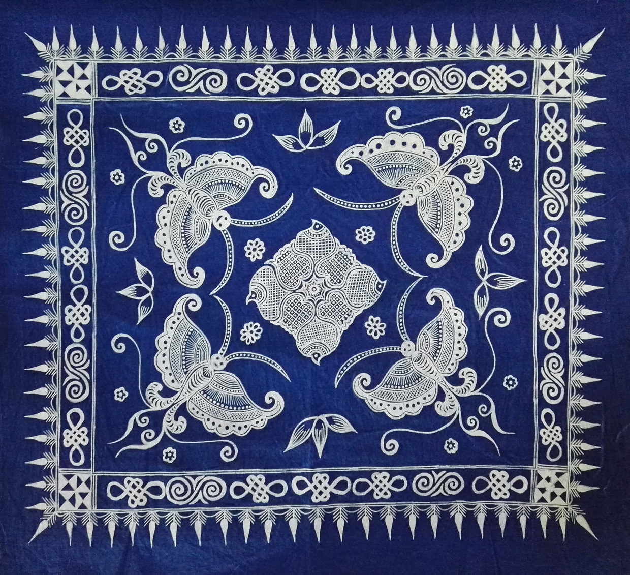 Wax Dyeing Bouyi Danzione Batik Danzhai Wanda Town Hotel Designation Wax Dyeing Custom Processed Curtain Door Curtain Wall Hanging