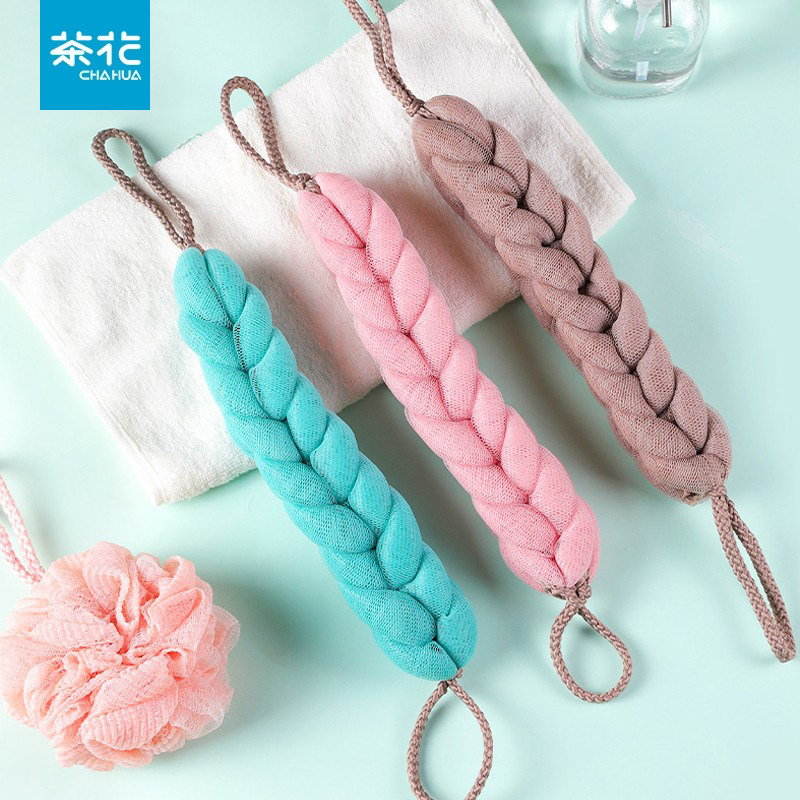 Camellia bath strip bath towel pull back strip bath adult gray rub back long strip bath towel bath ball bath ball bath flower