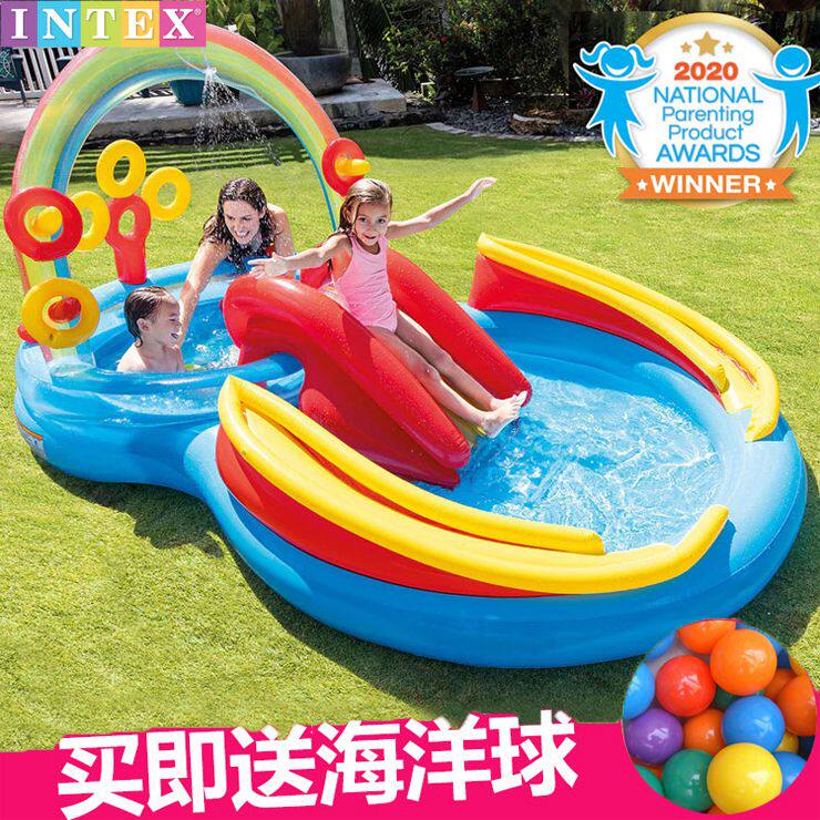 INTEX 57453 inflatable swimming pool home ocean ball pool sand pool household baby water spray pool