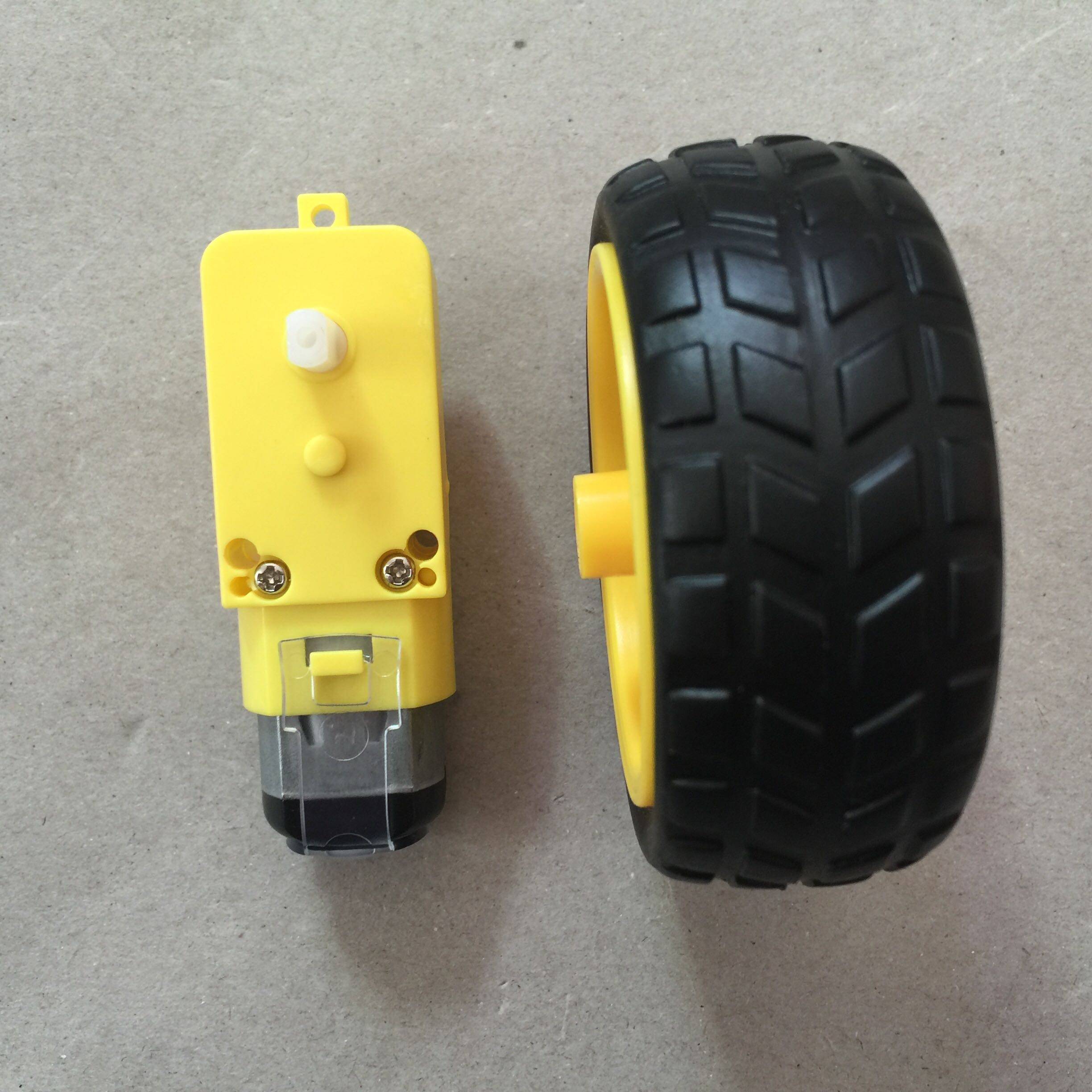 Smart Trolley Chassis Robot Tire DC Speed Reduction Motor Suit Wheels Motor 70g