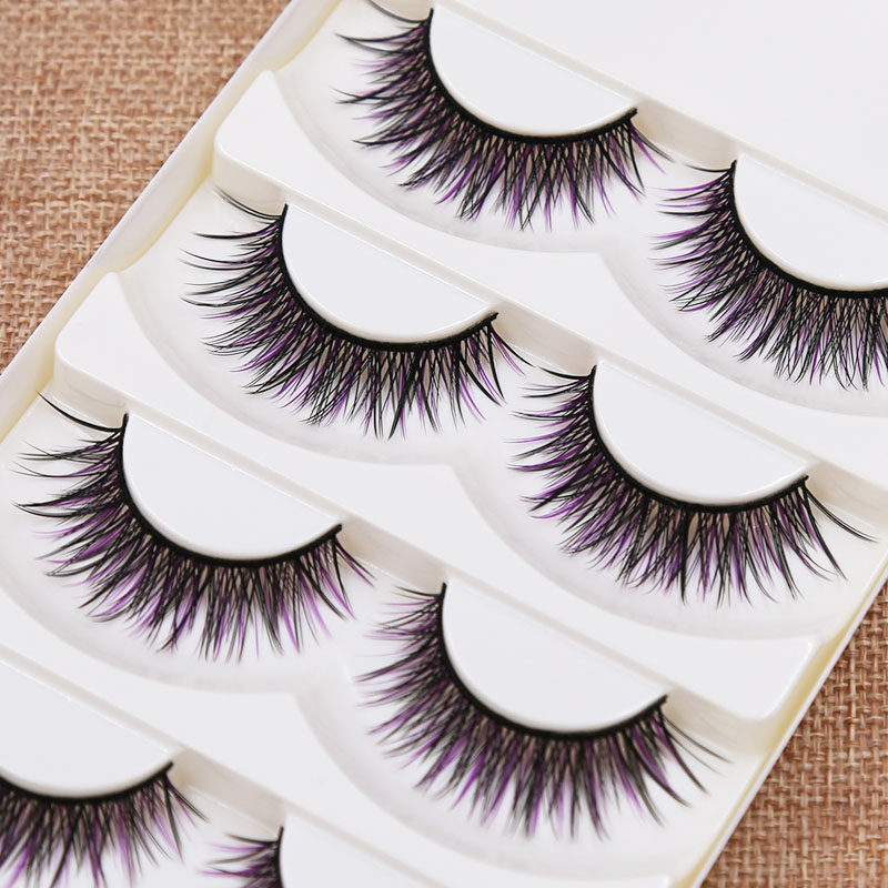 False lashes long lashes with long-held stage makeup color eyelashes naturally realistic cotton line obstruction