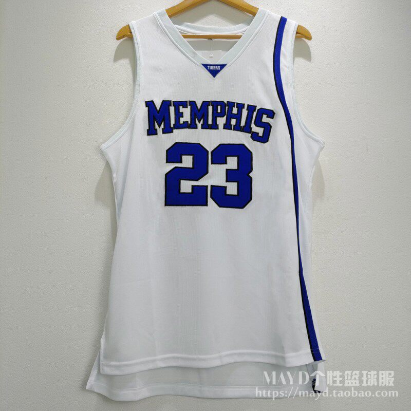 No. 23 Rose Memphis University jersey Rose American retro embroidery basketball uniform street hip-hop training clothing