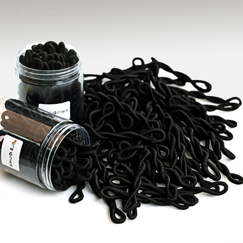 Canned Base Black Rubber Band Coarse Child Princess Unhurt Hair Hair Ring Korea Hair Ring Zal Hair Hair Ring