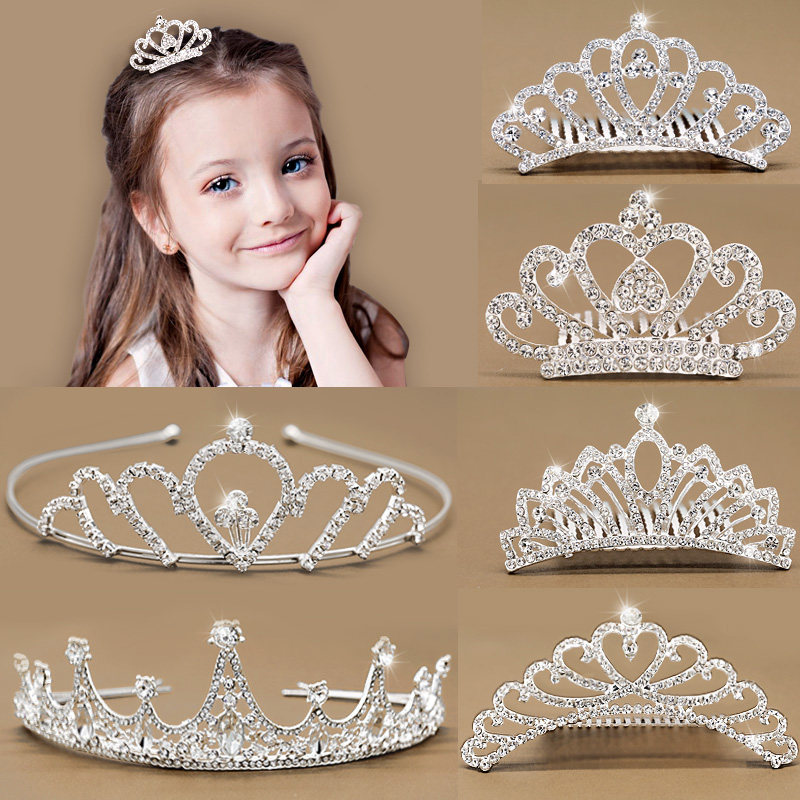 Crown headwear Child hair accessories Princess Hair Clip Girl Hair Clip Girl Porculator Hoop Comb Crown Show Birthday