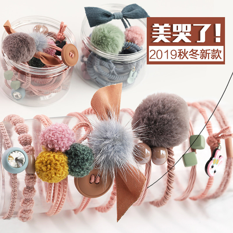 Children's rubber band girl baby hair ring red in hair ring hair circle hair tail jewelry