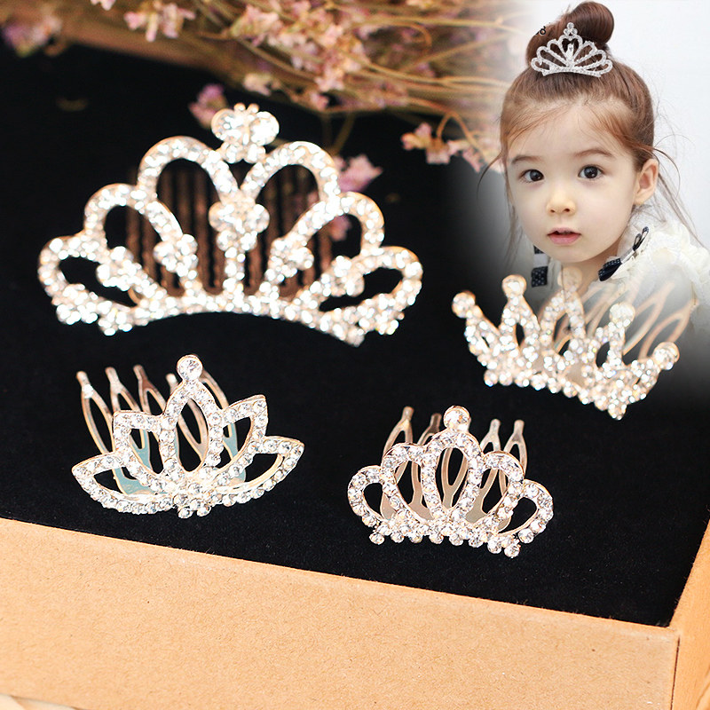 Korean children's crown hair band Princess cute girl hair accessories Baby Korean crown little girl hair hair accessories