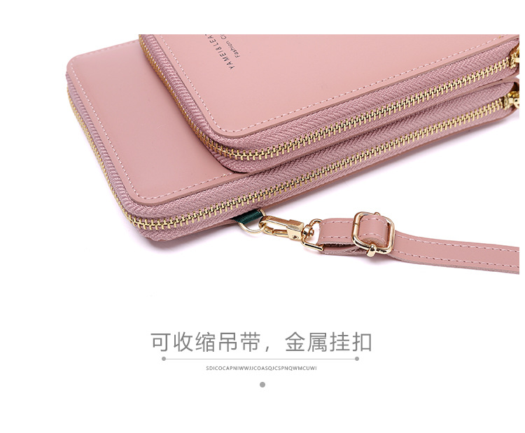Đặt 7 inch Huawei note10 điện thoại di động túi đeo vai mini túi dọc Phần phiên bản Hàn Quốc của dây kéo đôi màu nữ - Túi điện thoại túi coach nữ