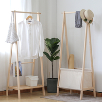 Cloakhat shelf floor bedroom solid wood hanger Home Contained Simple Hanging Hanger Indoor Minima Modern Clothes Rack