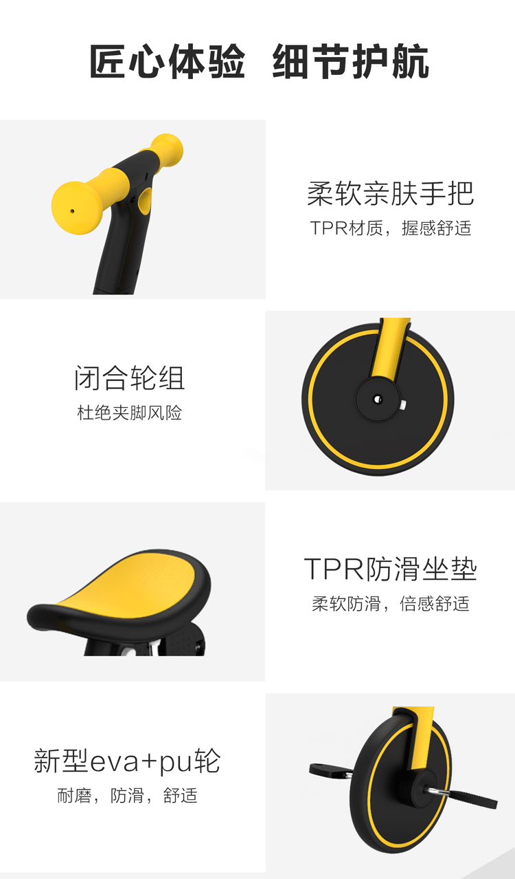 Трехколесный велосипед uonibaby儿童三轮车溜娃神器宝宝玩具1-5岁脚踏车手推轻便可折叠